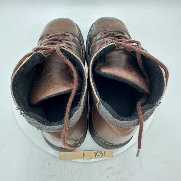 Dr. Martens Men Size 10 8A07 Brown Leather Oiled Resistant Low Ankle Boot - Picture 7 of 11